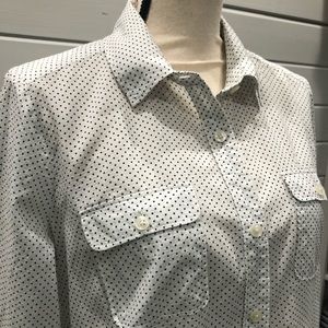 🌟Host Pick🌟 LOFT button down polka dot blouse, M
